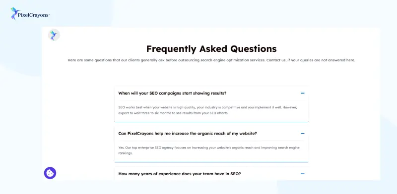 FAQ section